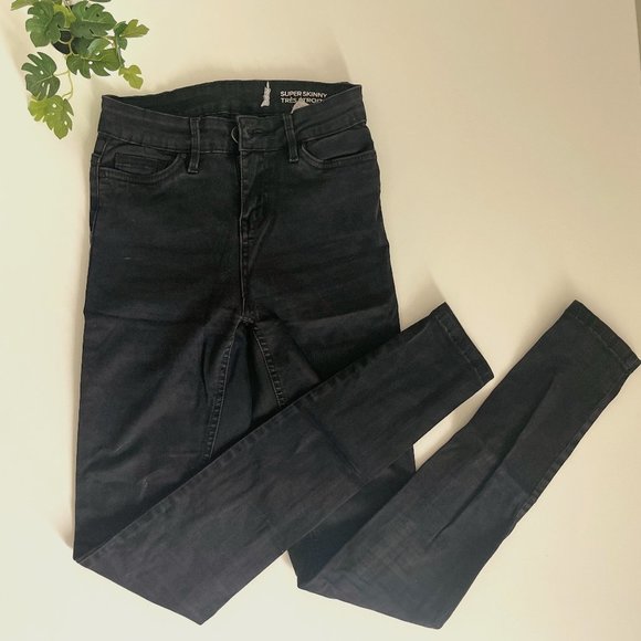 🌸 Women's Super Skinny Black Jeans - Picture 1 of 2